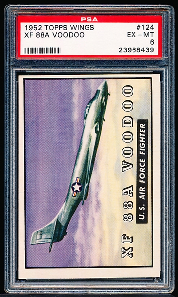 1952 Topps “Wings”- #124 XF88A Voodoo- PSA Ex-Mt 6