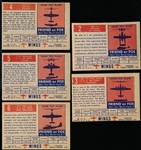 1952 Topps “Wings”- 5 Diff
