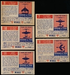 1952 Topps “Wings”- 5 Diff