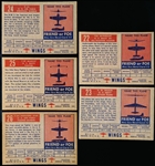 1952 Topps “Wings”- 5 Diff