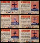 1952 Topps “Wings”- 6 Diff