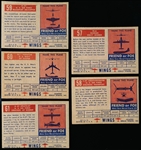 1952 Topps “Wings”- 5 Diff