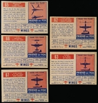 1952 Topps “Wings”- 5 Diff