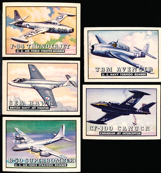 1952 Topps “Wings”- 5 Diff