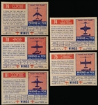 1952 Topps “Wings”- 5 Diff
