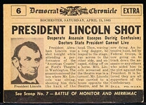 1954 Topps Scoop- #6 President Lincoln