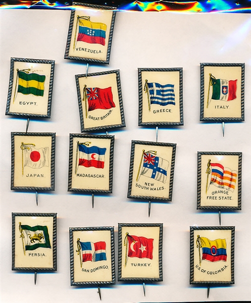 1890’s Java Coffee “Flags of the World”- 13 Diff.