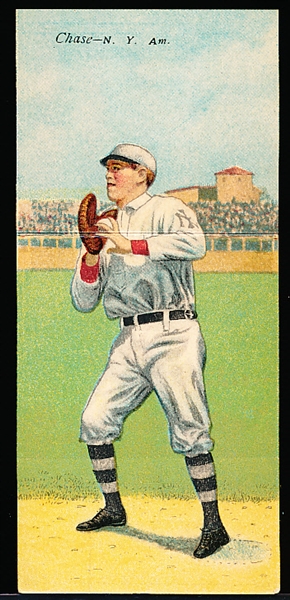 1911 T201 Mecca Doublefolder- Harold Chase/ Edward J. Sweeney (NY Amer)- Factory 649 back.