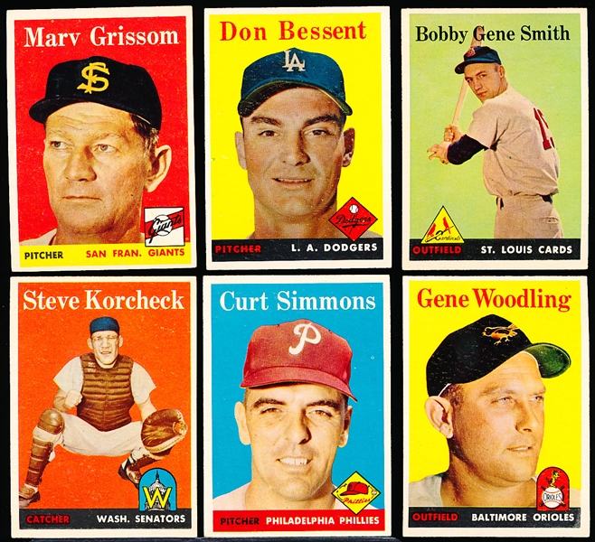 1958 Topps Bb- 6 Diff