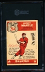 1959 Topps Baseball- #564 Mickey Mantle All Star- SGC 3 (Vg)- Hi#