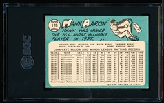 1965 Topps Baseball- #170 Hank Aaron, Braves- SGC 5 (Ex)