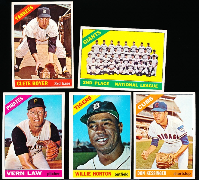 1966 Topps Baseball- 5 Diff