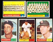 1961 Topps Bb- 12 Cards