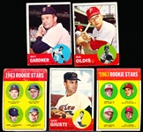 1963 Topps Bb- 10 Cards