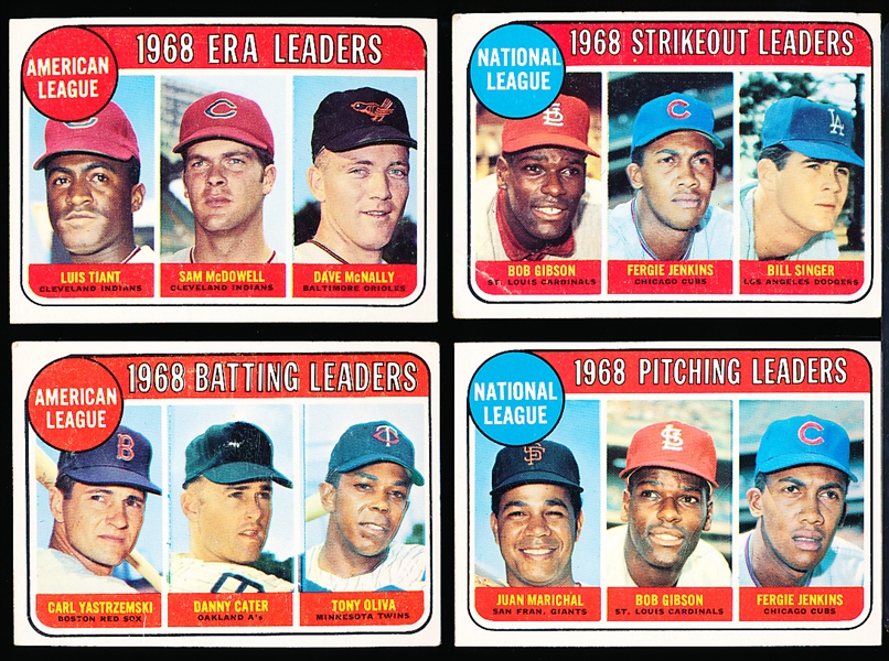 1969 Topps Bb- 4 Diff Leaders