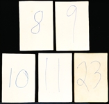 1971 Milk Duds Bb- 5 Diff- Cut neatly from box