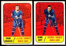 1967-68 Topps Hockey- 2 Diff Toronto Maple Leafs