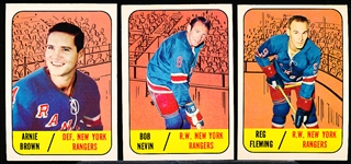 1967-68 Topps Hockey- 3 Diff New York Rangers
