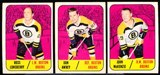 1967-68 Topps Hockey- 3 Diff Boston Bruins