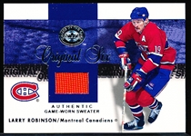 2001-02 Fleer Greats of the Game Hockey “Original Six Game-Worn Sweater” Larry Robinson, Canadiens