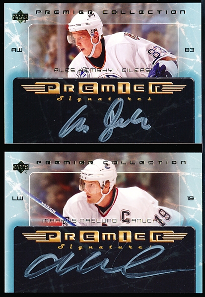 2003-04 Upper Deck Premier Collection Hockey “Premier Signatures”- 2 Diff.