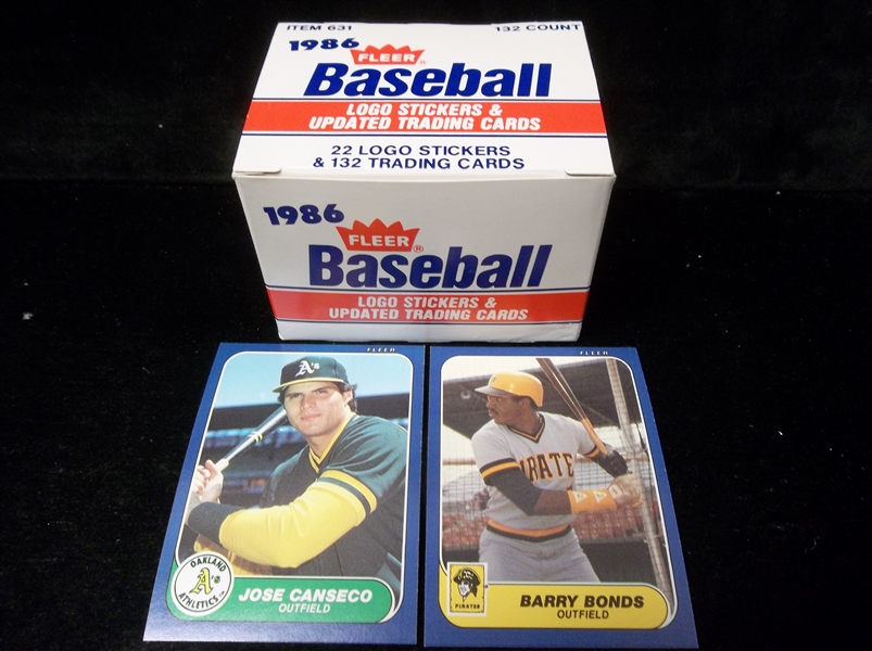 1986 Fleer Update Bsbl.- 1 Complete Set of 132 Cards + Stickers in Original Box