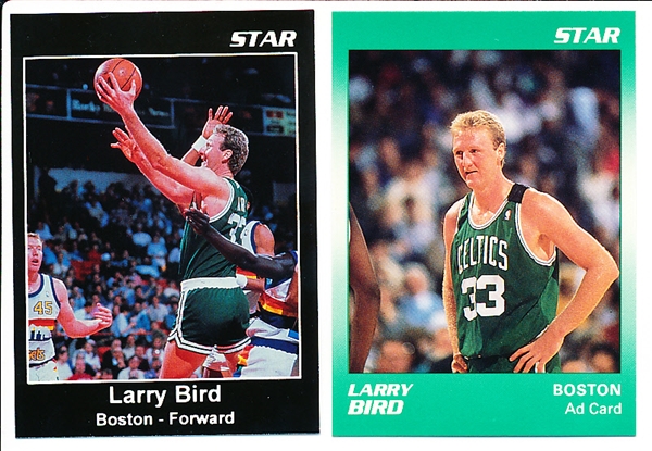 Two Diff. Larry Bird Star Co. Ad Cards- Both 1990’s issues