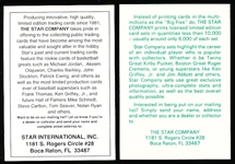 Two Diff. Larry Bird Star Co. Ad Cards- Both 1990’s issues