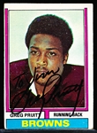 Autographed 1974 Topps Ftbl. #110 Greg Pruitt RC, Browns
