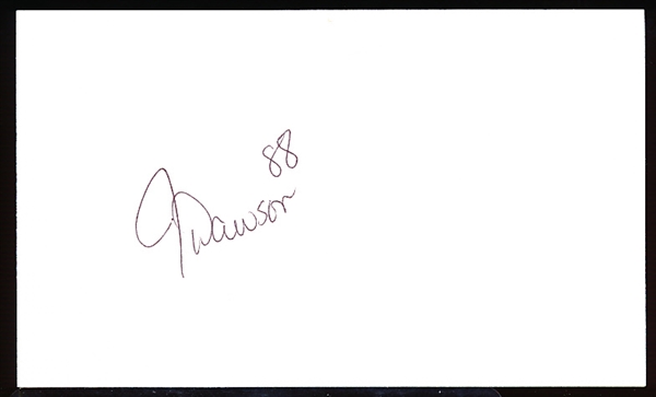 Auto’d JaJuan Dawson NFL Index Card