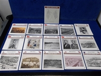 1993-’96 Atlas Editions Civil War 5-7/16” x 5-3/8” Subscription Cards- “Prisons, Paroles, & POW’s”- 56 Diff.