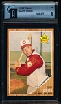 1962 Topps Baseball- #41 Cliff Cook, Reds- GAI 8 (NM-Mt)