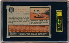1962 Topps Baseball- #558 John Goryl, Twins- Hi#- SGC 88 (Nm/Mt 8)