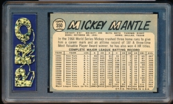 1965 Topps Baseball- #350 Mickey Mantle, Yankees- Pro Grading 7.5 (NM+)