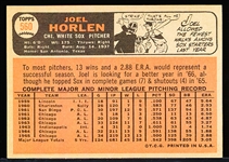 1966 Topps Baseball- Hi# - #560 Joel Horlen, White Sox
