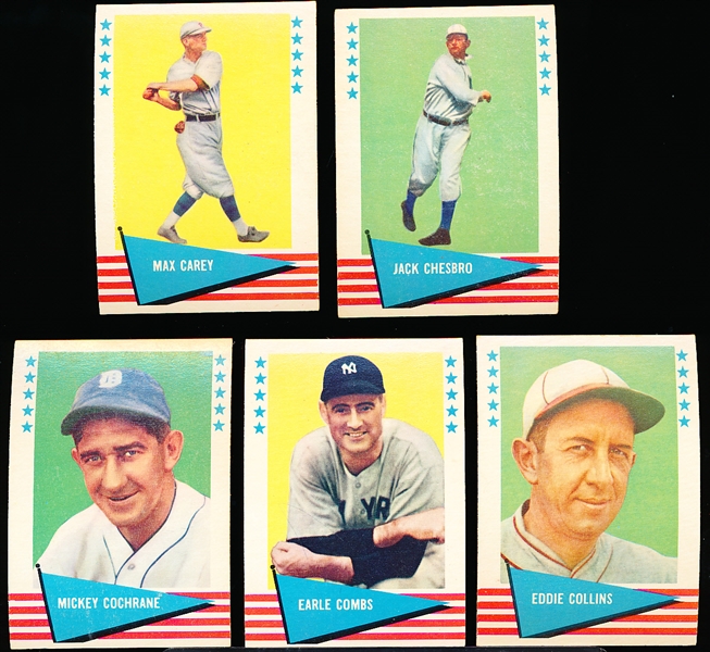 1961 Fleer Baseball Greats- 5 Diff