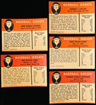1961 Fleer Baseball Greats- 5 Diff