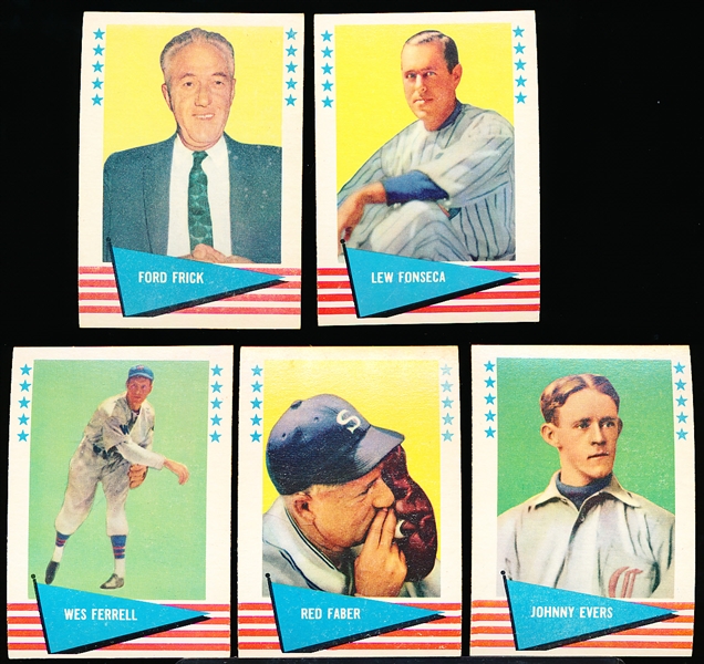 1961 Fleer Baseball Greats- 5 Diff