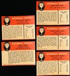 1961 Fleer Baseball Greats- 5 Diff