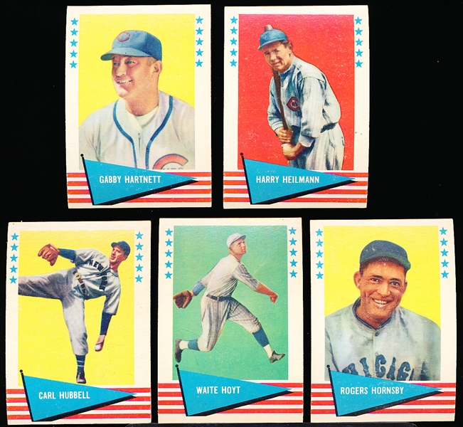 1961 Fleer Baseball Greats- 5 Diff