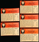 1961 Fleer Baseball Greats- 5 Diff