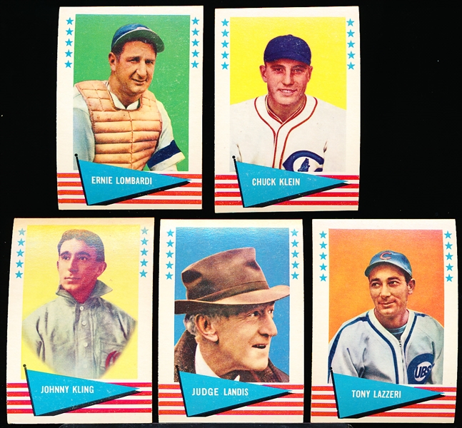 1961 Fleer Baseball Greats- 5 Diff