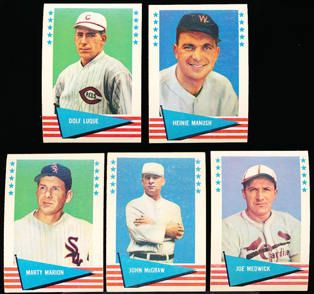 1961 Fleer Baseball Greats- 5 Diff
