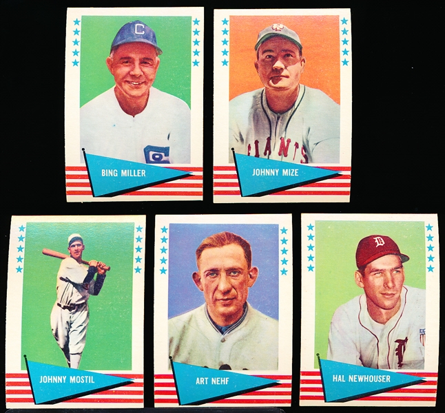 1961 Fleer Baseball Greats- 5 Diff