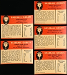 1961 Fleer Baseball Greats- 5 Diff