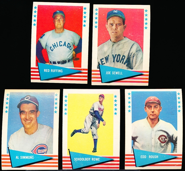 1961 Fleer Baseball Greats- 5 Diff