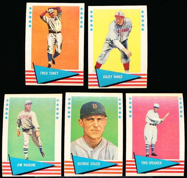 1961 Fleer Baseball Greats- 5 Diff