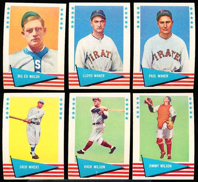 1961 Fleer Baseball Greats- 6 Diff