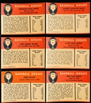 1961 Fleer Baseball Greats- 6 Diff