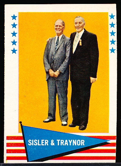 1961 Fleer Baseball Greats- #89 Checklist (Sisler/ Traynor)